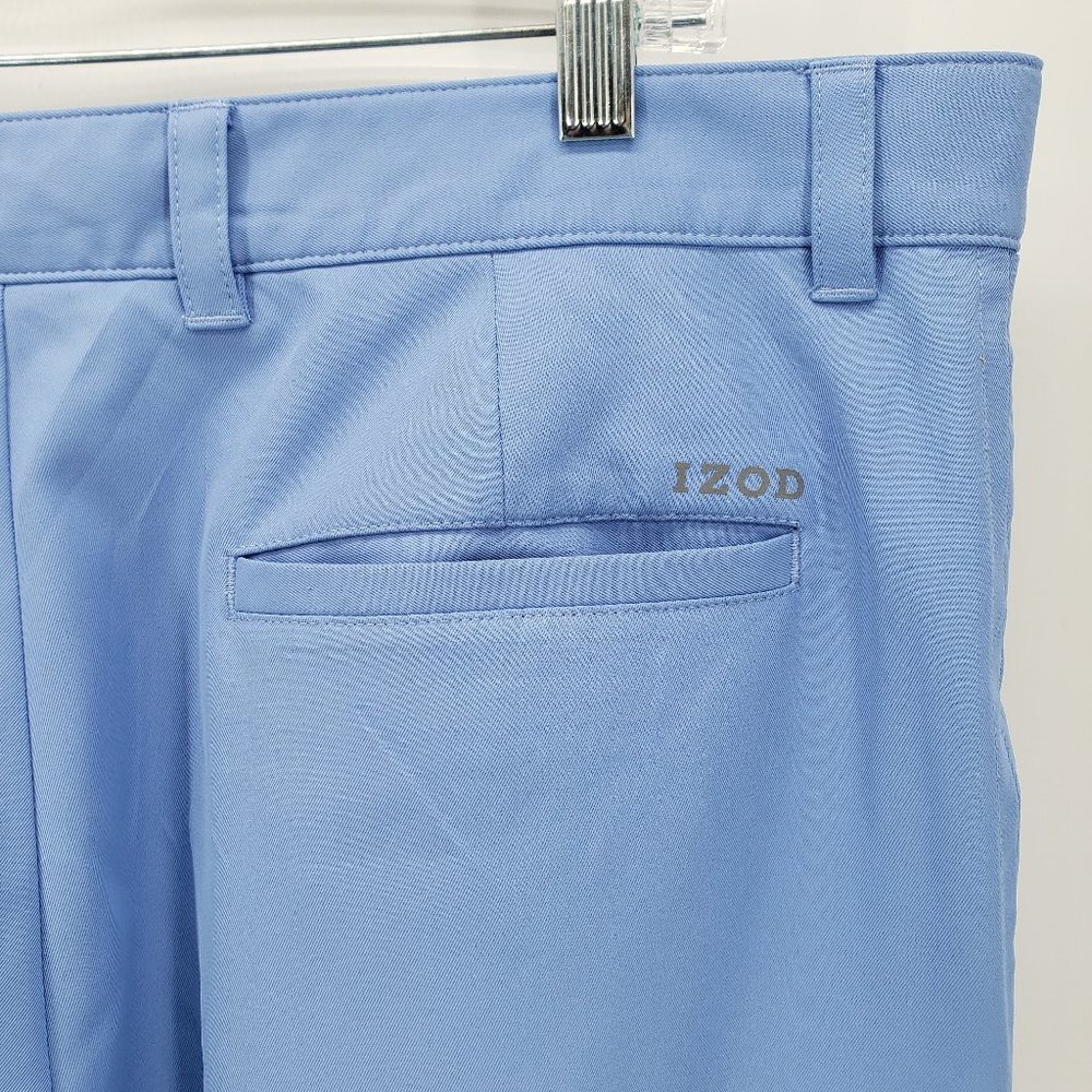 IZOD Golf Sky Blue Men's Shorts 36 Classic Preppy Bright - Picture 2 of 6